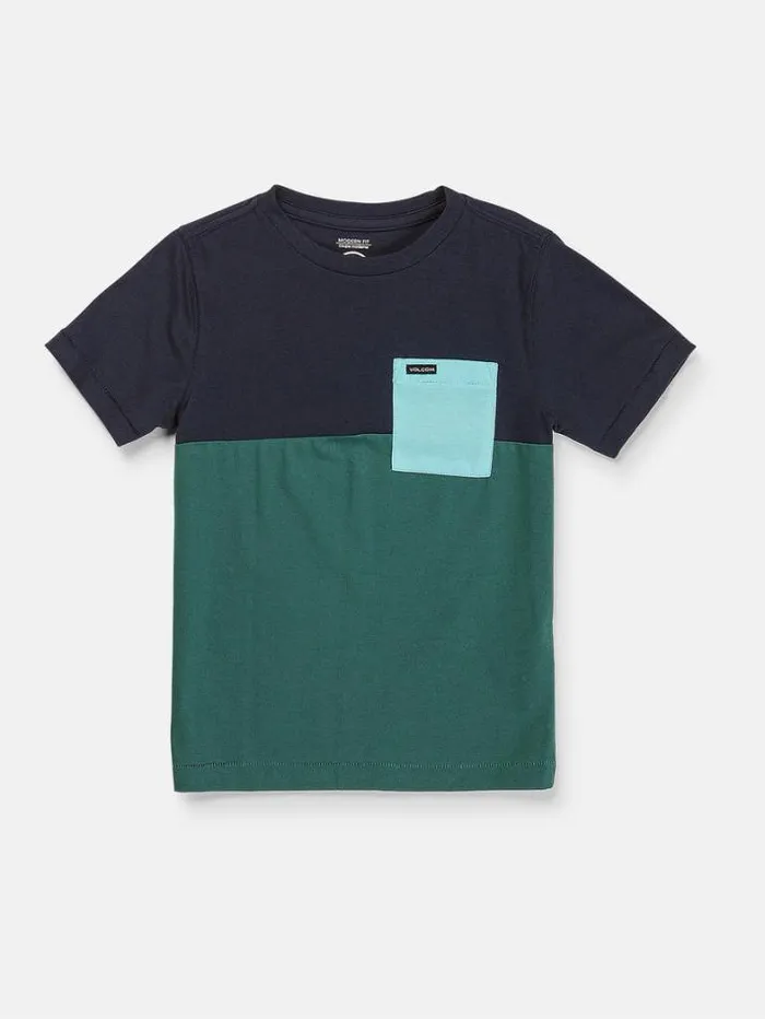 Kids TShirts and Tanks Volcom Little Boys Block Stone Crew Short Sleeve Tee 8211 Navy