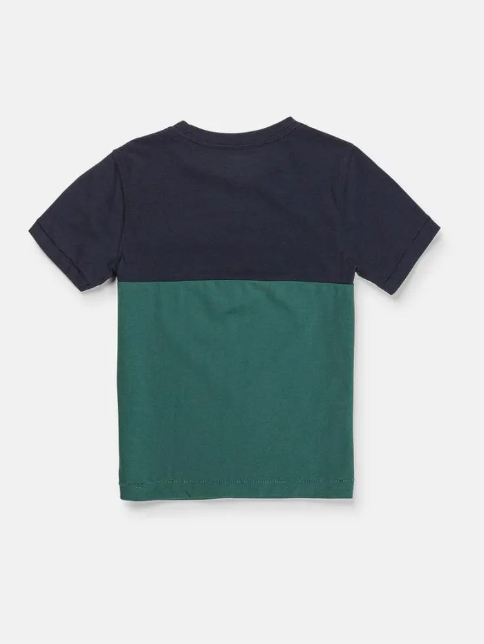 Kids TShirts and Tanks Volcom Little Boys Block Stone Crew Short Sleeve Tee 8211 Navy