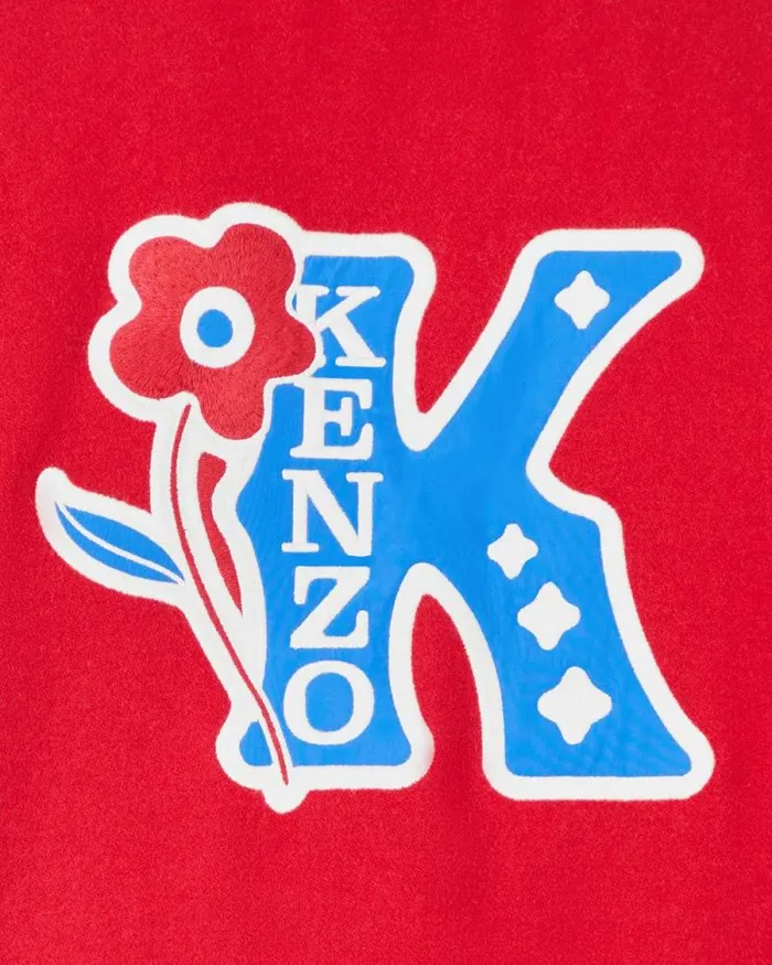 Kids Wool Embroidered Jacket Cherry Kenzo Jackets And Coats