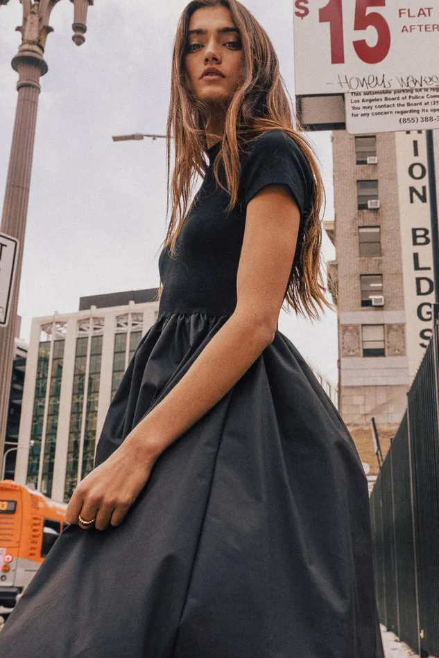 Kimber Midi Dress Black Women Bohme Dresses