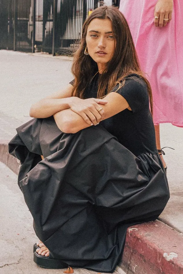 Kimber Midi Dress Black Women Bohme Dresses