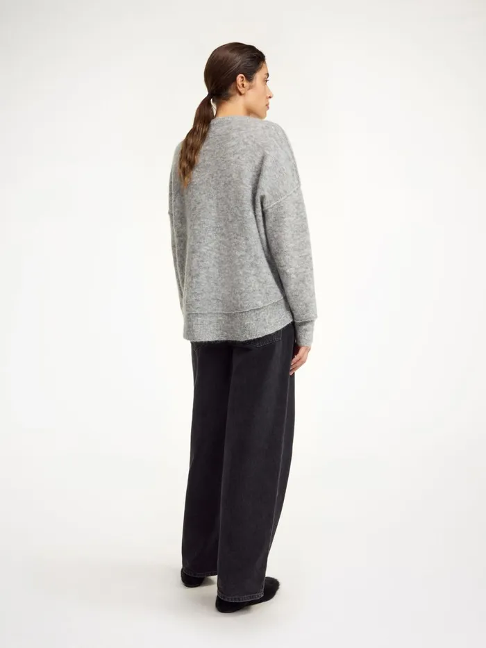 Knitwear Women By Malene Birger Biagiorms Sweater Grey Melange