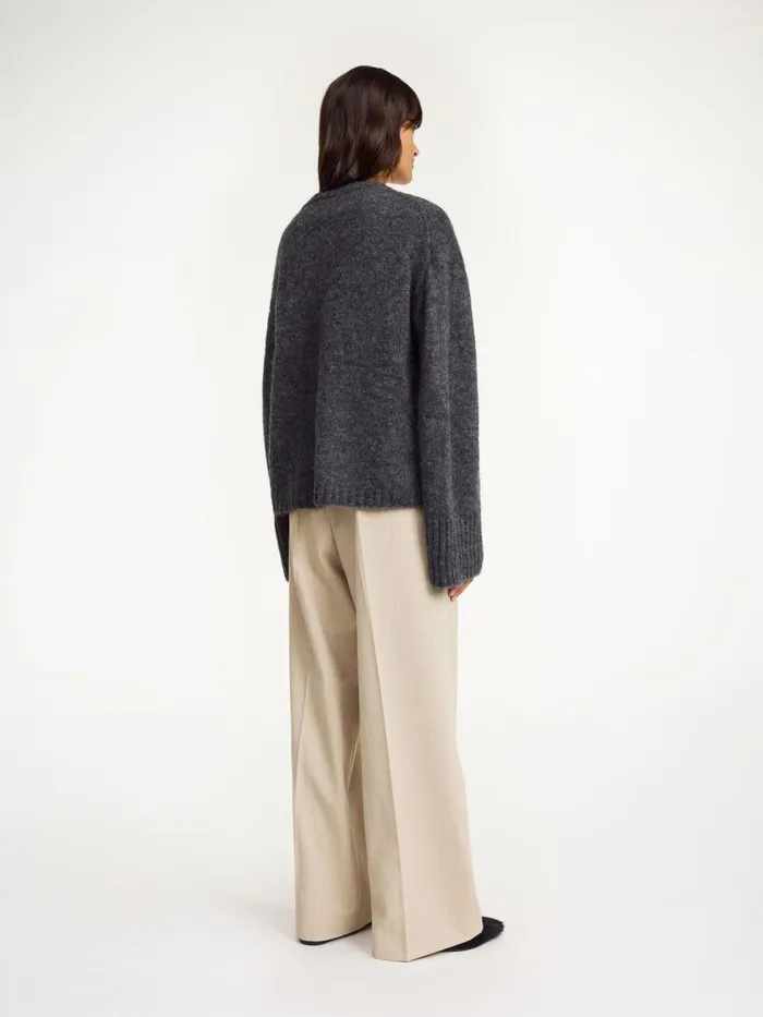 Knitwear Women By Malene Birger Cierra Sweater Grey Melange
