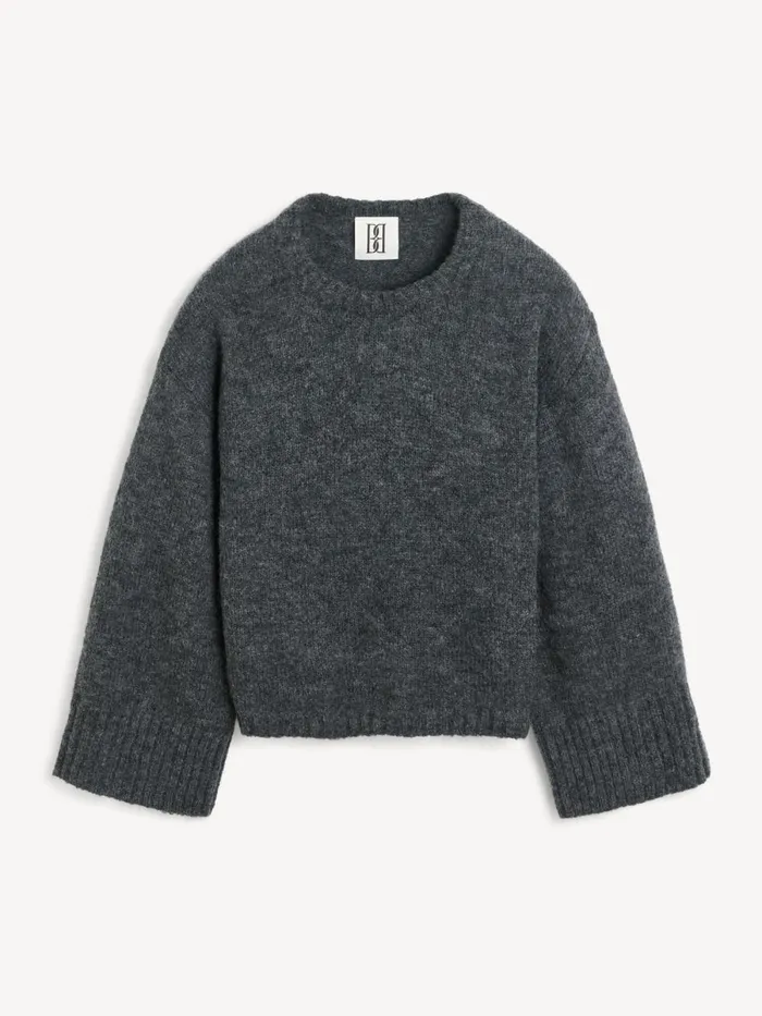 Knitwear Women By Malene Birger Cierra Sweater Grey Melange