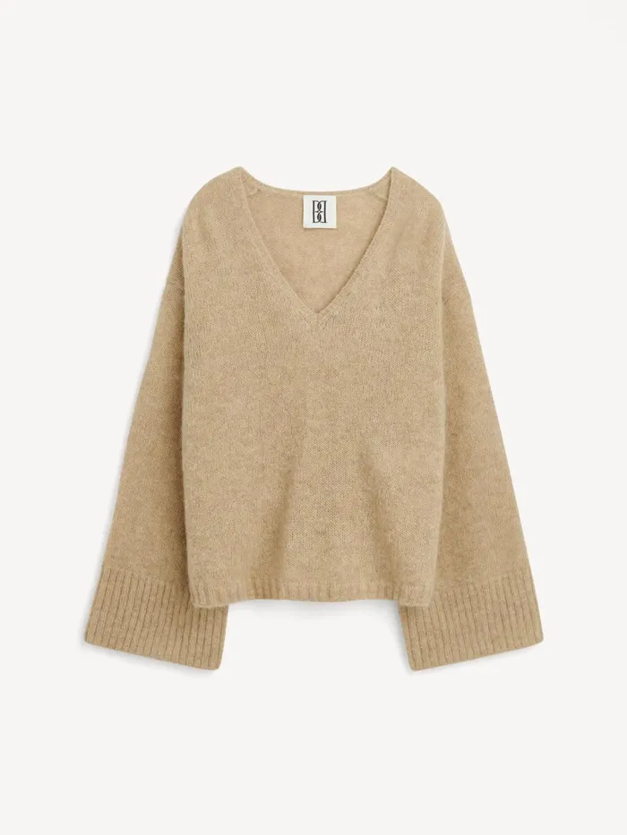 Knitwear Women By Malene Birger Cimone Sweater Twill Beige