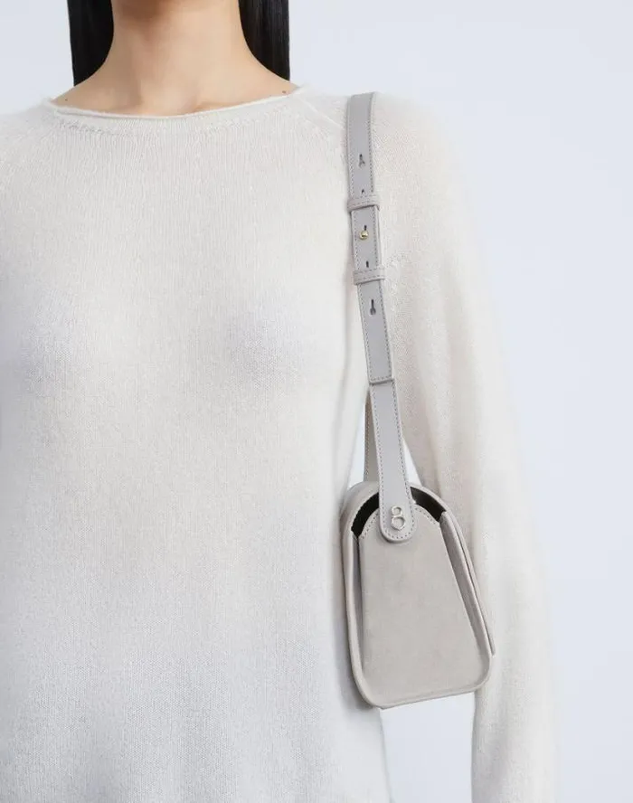 Lafayette 148 New York Calfskin Leather and Suede Saddle BagMedium Black HandbagsAccessories Leather Accessories