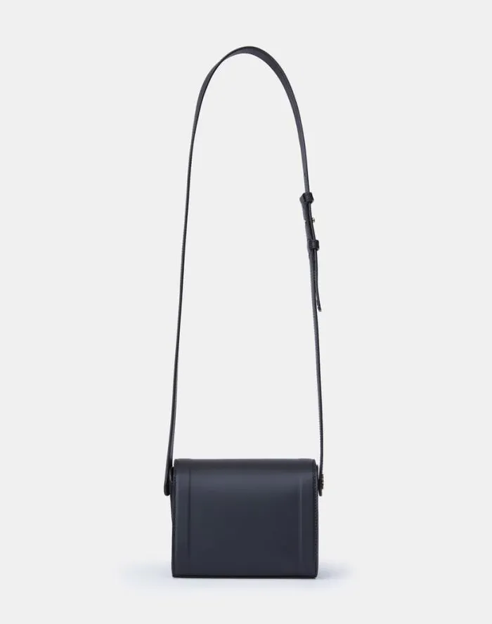 Lafayette 148 New York Calfskin Leather and Suede Saddle BagMini Black HandbagsAccessories Crossbodies