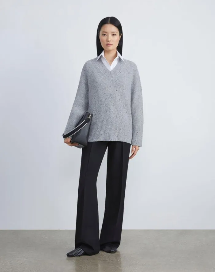 Lafayette 148 New York Camel Hair Sullivan Pant Black Ready To Wear Pants and Shorts