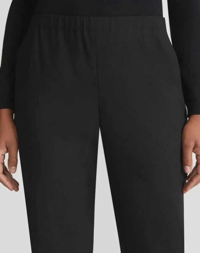 Lafayette 148 New York Fluid Crepe Jones Jogger Pant Black Ready To Wear Pants and Shorts