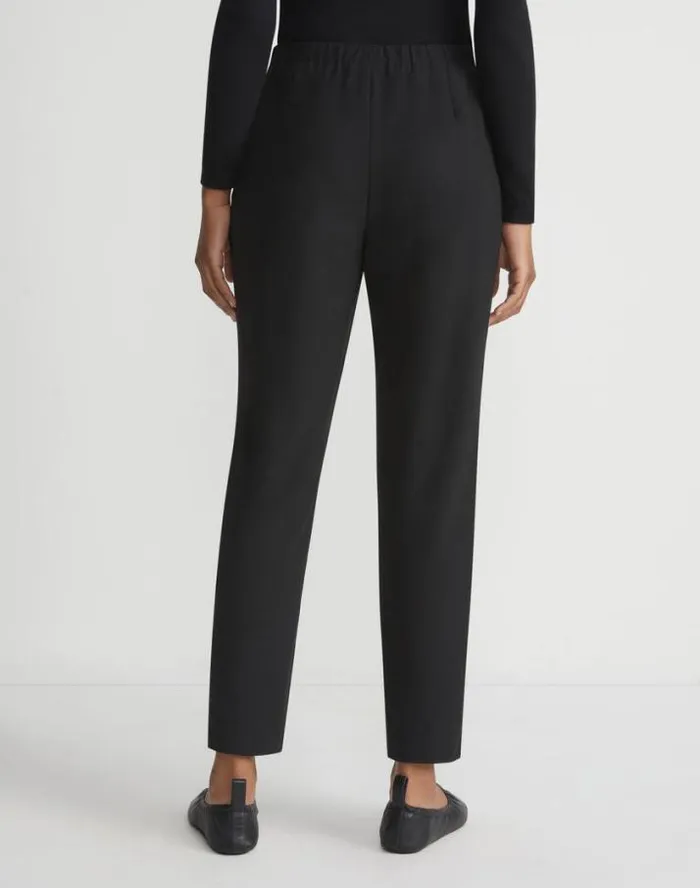 Lafayette 148 New York Fluid Crepe Jones Jogger Pant Black Ready To Wear Pants and Shorts