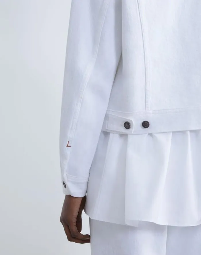 Lafayette 148 New York L148 Denim Jacket White Ready To Wear Jackets and Blazers