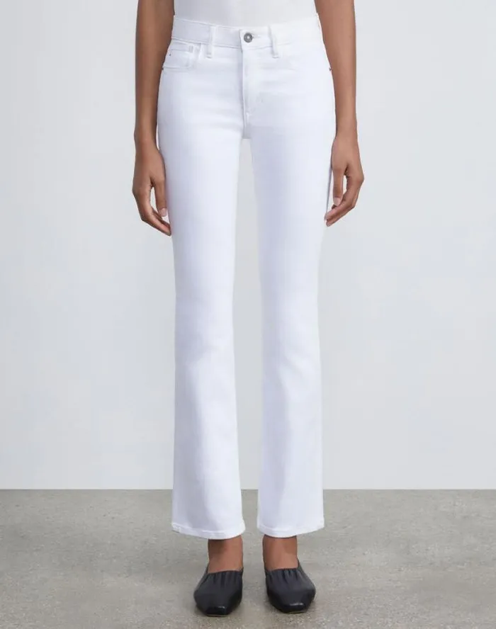 Lafayette 148 New York L148 Denim Mercer KickFlare Jean Washed Plaster Ready To Wear Pants and Shorts