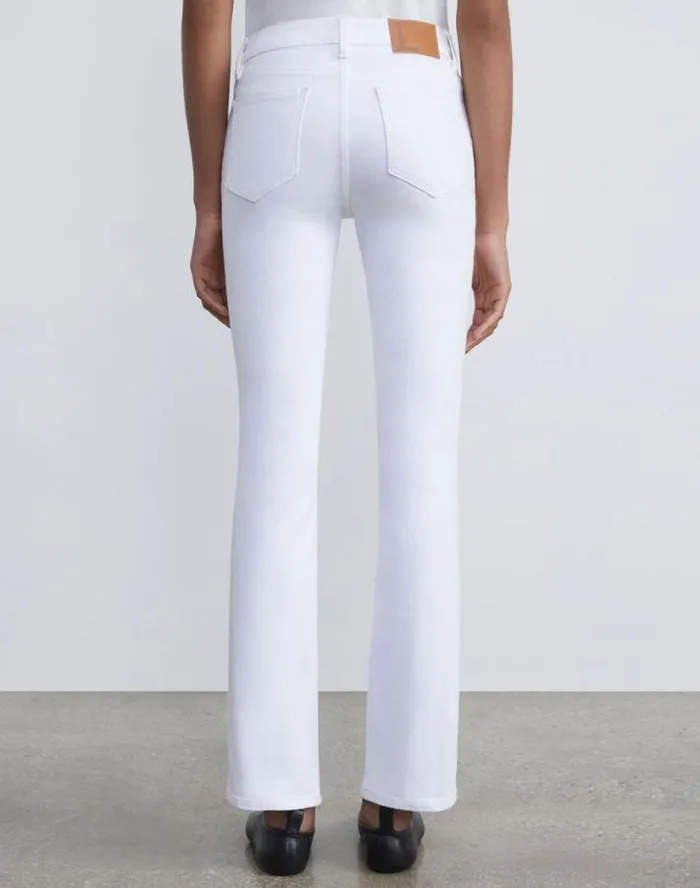 Lafayette 148 New York L148 Denim Mercer KickFlare Jean Washed Plaster Ready To Wear Pants and Shorts