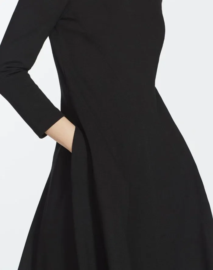 Lafayette 148 New York Punto Milano Flared Midi Dress Black Ready To Wear Dresses Lafayette 148 New York Punto Milano Flared Midi Dress Black Ready To Wear Dresses