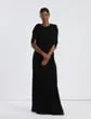 Lafayette 148 New York Responsible Finesse Crepe Convertible Shawl Gown Black Ready To Wear Dresses