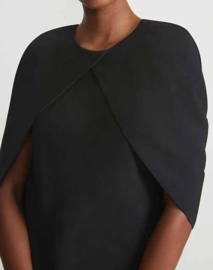 Lafayette 148 New York Responsible Finesse Crepe Convertible Shawl Gown Black Ready To Wear Dresses