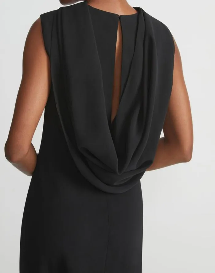 Lafayette 148 New York Responsible Finesse Crepe Convertible Shawl Gown Black Ready To Wear Dresses
