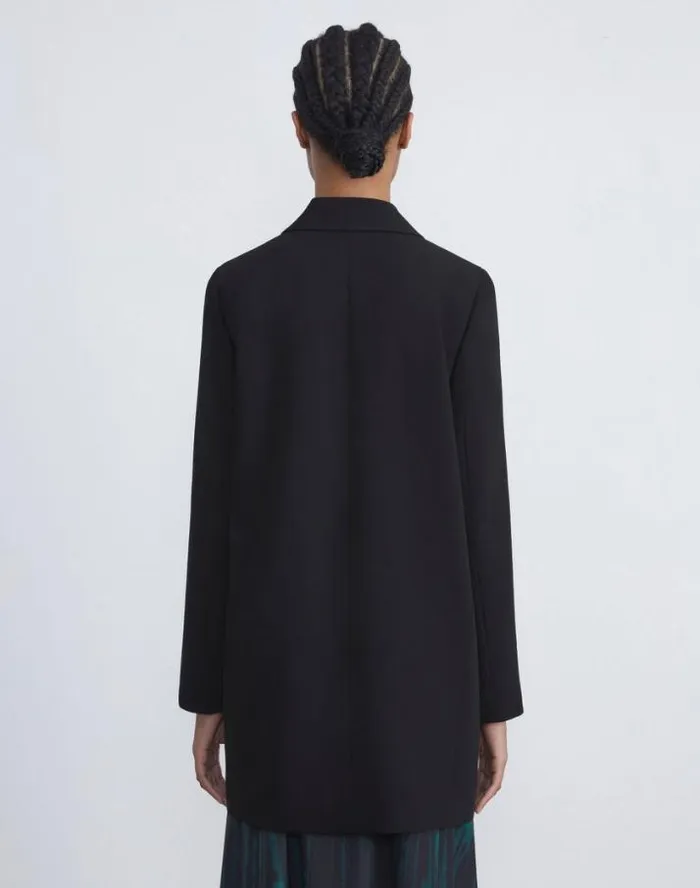 Lafayette 148 New York Responsible Finesse Crepe Peak Lapel Jacket Black Ready To Wear Jackets and Blazers