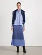 Lafayette 148 New York Stripe Cashmere VNeck Sweater Buff Multi Ready To Wear Sweaters and Knits