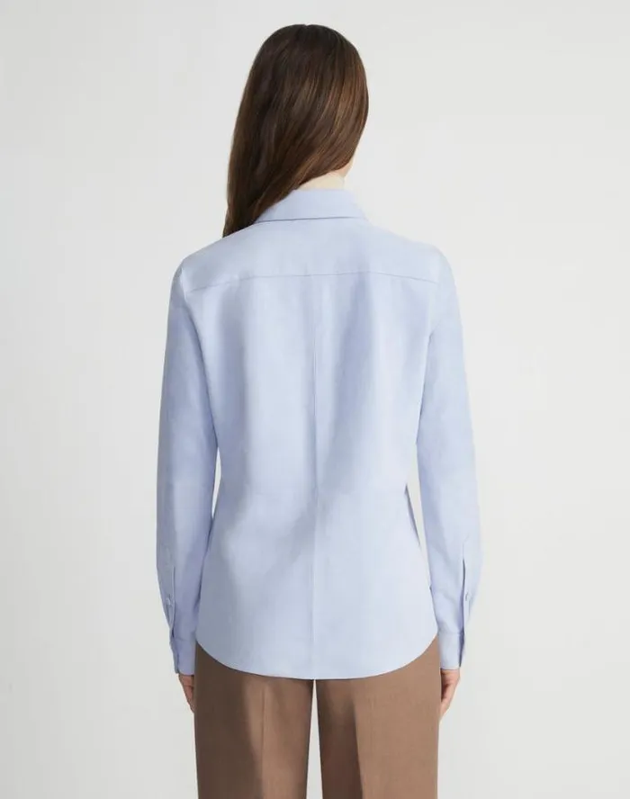 Lafayette 148 New York Suede Shirt Jacket Wild Bluet Ready To Wear Leathers and Suedes