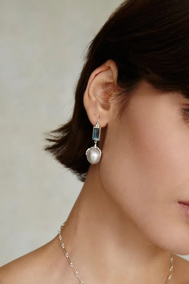 Lark Earrings Grey Pearl Mix Women Chan Luu Earrings