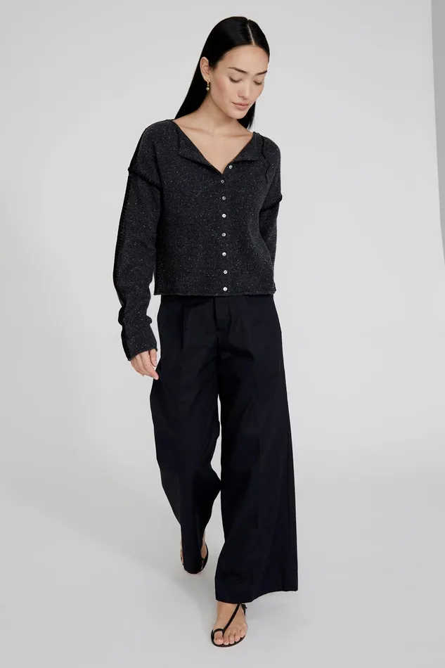 Laure Cashmere Cardigan Caviale Women Chan Luu Knitwear