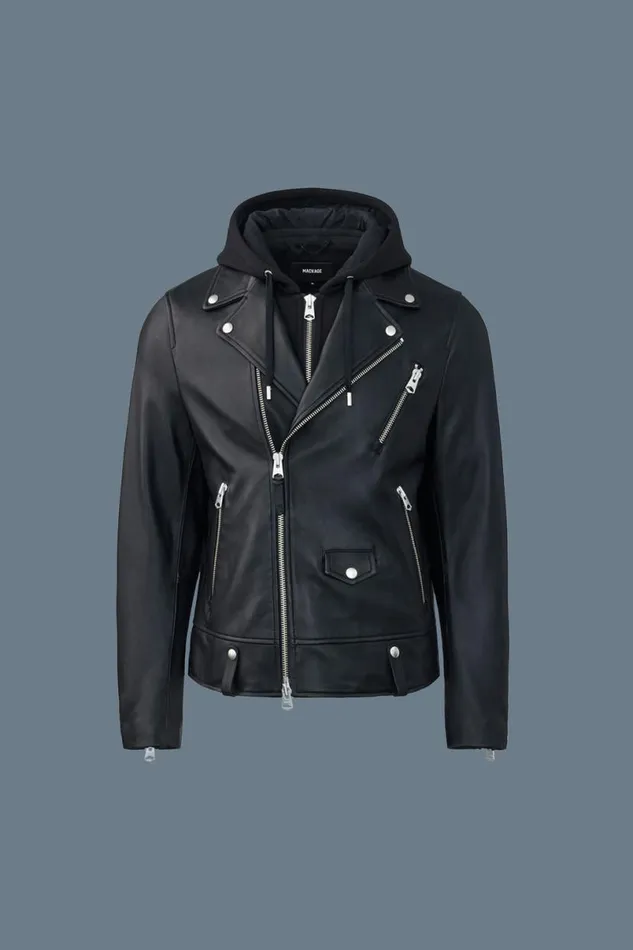 Leather Jackets Men Mackage MAGNUSCN 2in1 Leather Biker Jacket Black Leather Jackets Men Mackage MAGNUSCN 2in1 Leather Biker Jacket Black