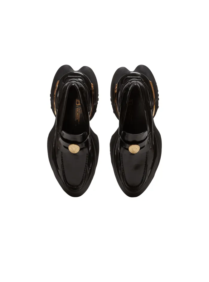 Leather Unicorn Loafer Sneakers Black Men Balmain Sneakers