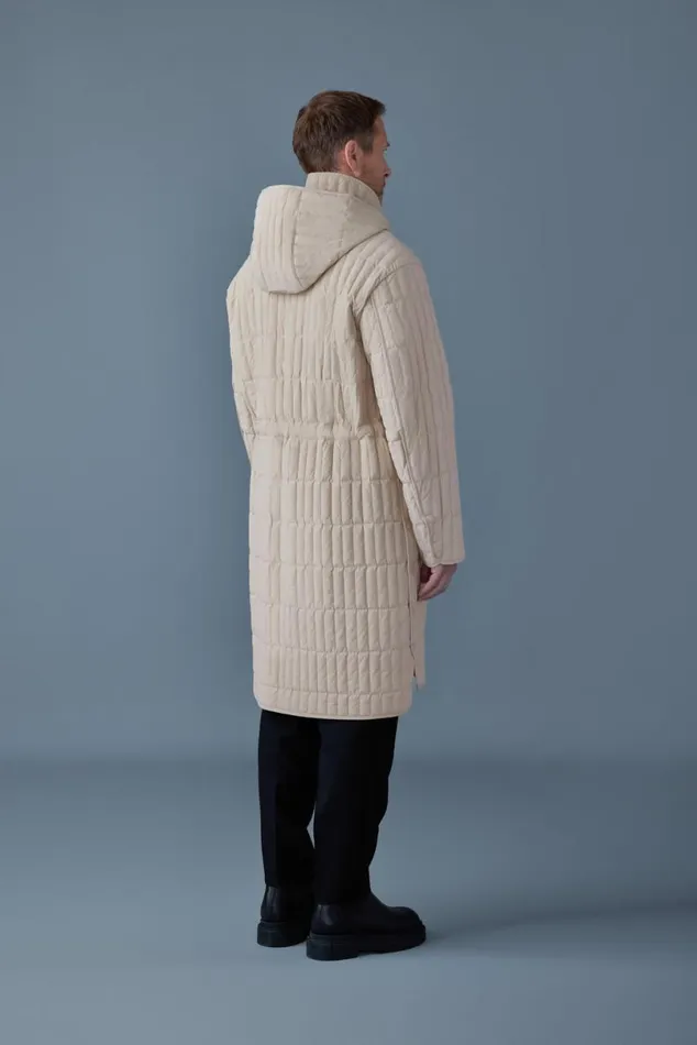 Light Down Jackets Men Mackage ASHER Light Down Vertical Quilted Coat Trench