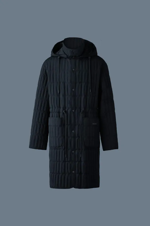 Light Down Jackets Men Mackage ASHER Light Down Vertical Quilted Coat Trench