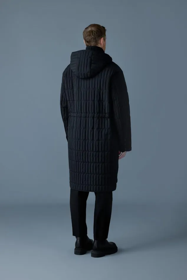 Light Down Jackets Men Mackage ASHER Light Down Vertical Quilted Coat Trench