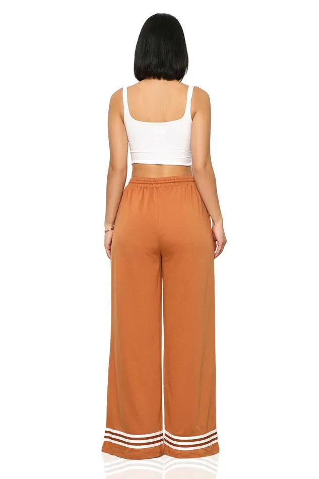 Lilly039s Kloset Bottoms Women Drawstring Wide Leg Pants Burnt Orange