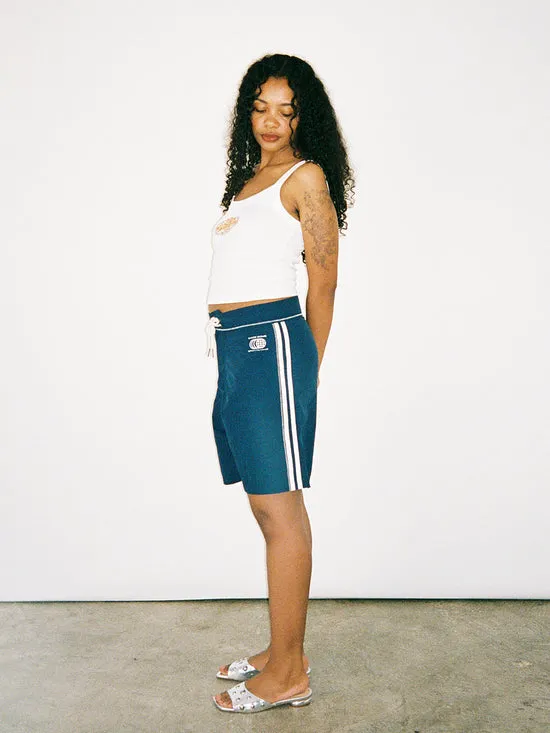 Lisa Says Gah Made Some Long Shorts Navy White Women Bottoms