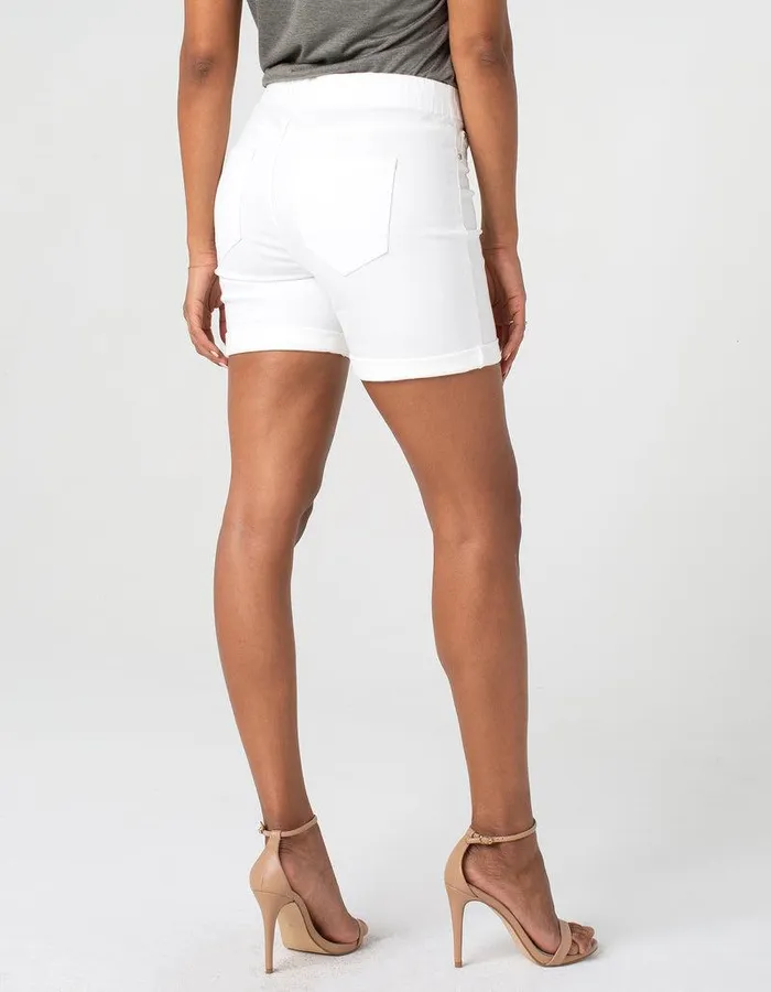 Liverpool Los Angeles CHLOE SHORT ROLLED CUFF STRETCH Bright White Women SHORTS