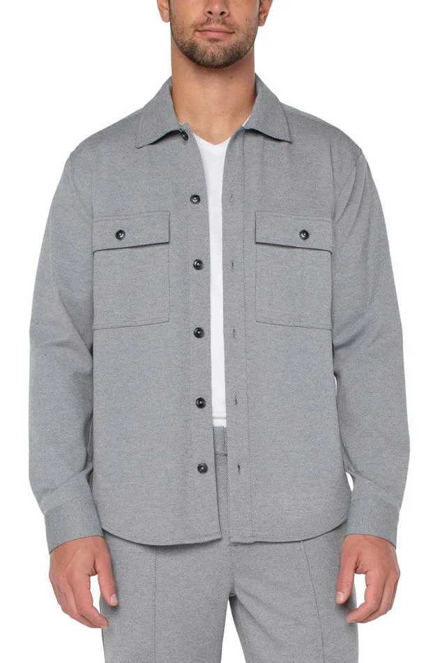 Liverpool Los Angeles EASY OVERSHIRT Heather Grey Men OVERSHIRTS