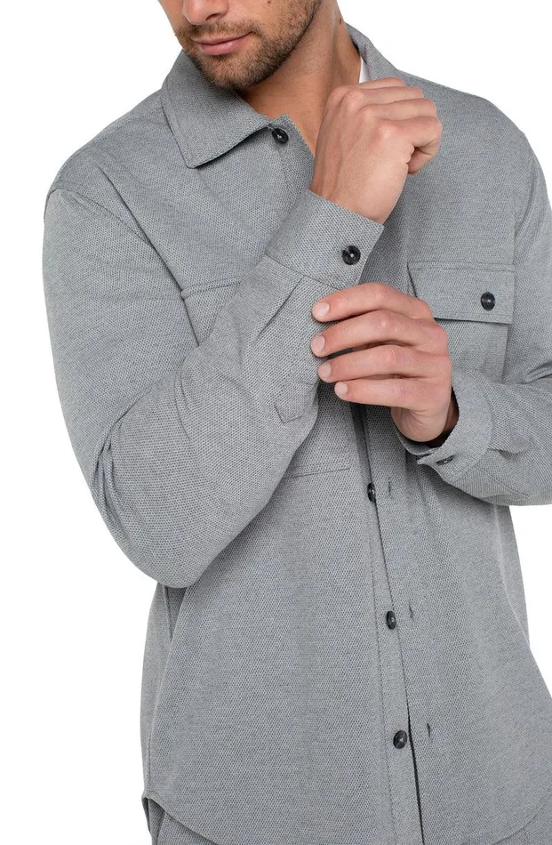 Liverpool Los Angeles EASY OVERSHIRT Heather Grey Men OVERSHIRTS