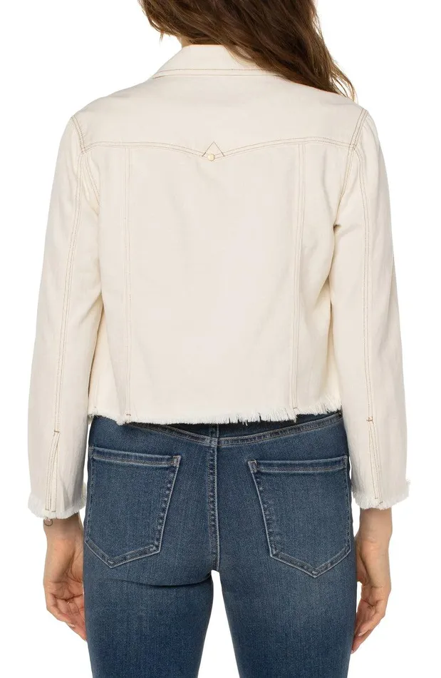 Liverpool Los Angeles ECO TRUCKER JACKET WITH WIDE SLEEVES Antique Ecru Women JEAN JACKETS