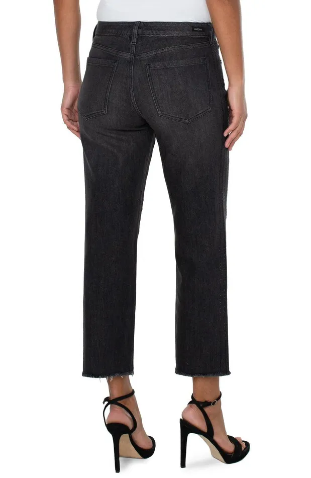 Liverpool Los Angeles KENNEDY CROP STRAIGHT WITH FRAY HEM Crystalline Women CROPS