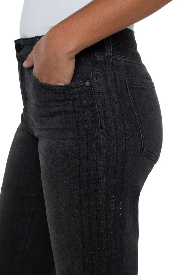 Liverpool Los Angeles KENNEDY CROP STRAIGHT WITH FRAY HEM Crystalline Women CROPS