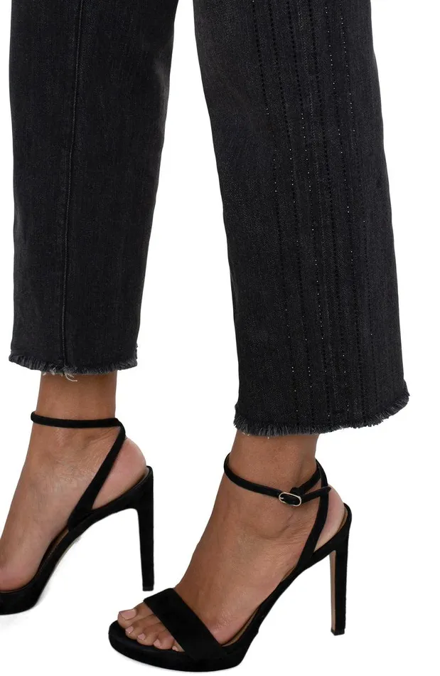 Liverpool Los Angeles KENNEDY CROP STRAIGHT WITH FRAY HEM Crystalline Women CROPS