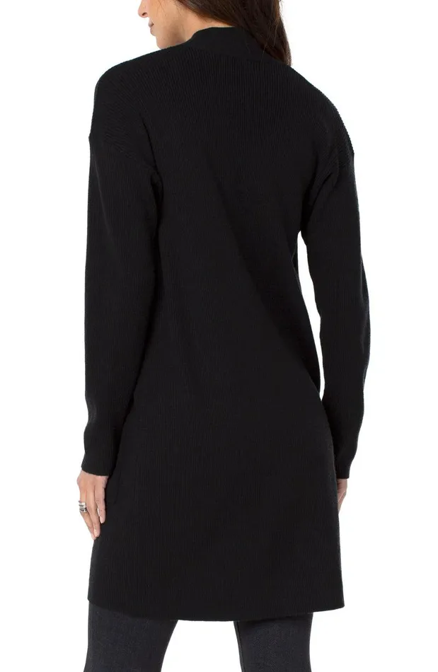 Liverpool Los Angeles OPEN FRONT CARDIGAN SWEATER Black Women SWEATERS