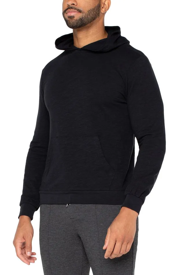 Liverpool Los Angeles SLUB KNIT HOODIE Black Men SLUB HOODIES