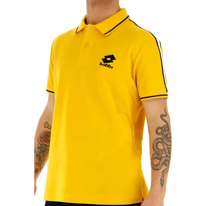 Lotto Sport Polo Shirts Man POLO LIPARI PQ Old Gold Lotto Sport Polo Shirts Man POLO LIPARI PQ Old Gold