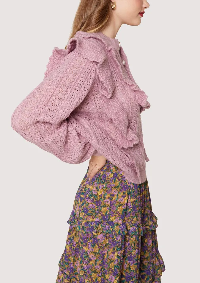 Maddy Ruffle Polo Top Dustymauve Women Lost Wander Tops