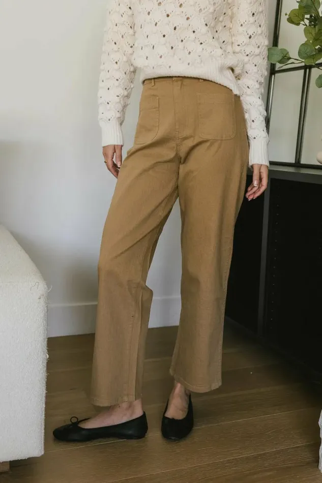 Magnolia Straight Leg Pants In Tan Tan Women Bohme Pants