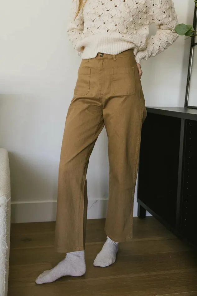 Magnolia Straight Leg Pants In Tan Tan Women Bohme Pants