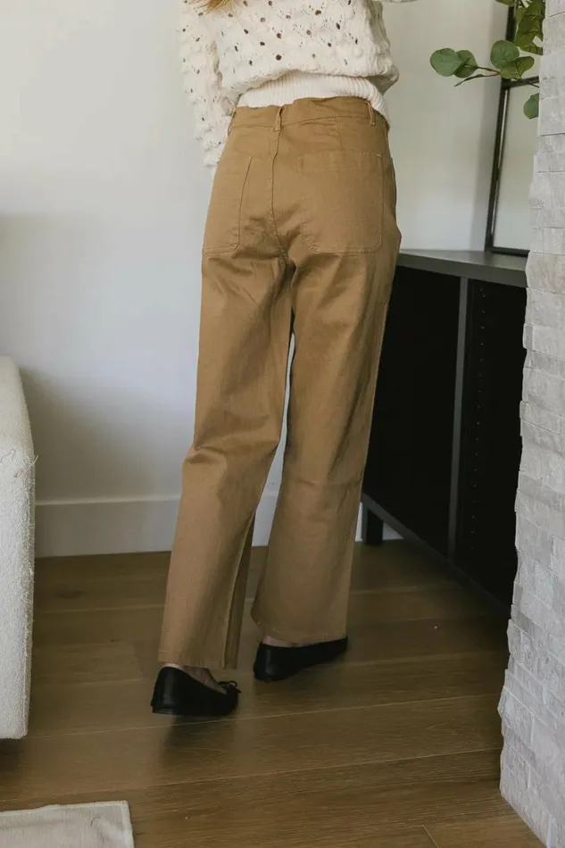 Magnolia Straight Leg Pants In Tan Tan Women Bohme Pants
