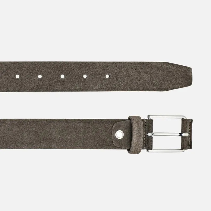 Man Geox Belts BELT MAN Dark Coffee Leather Belt Dark Coffee