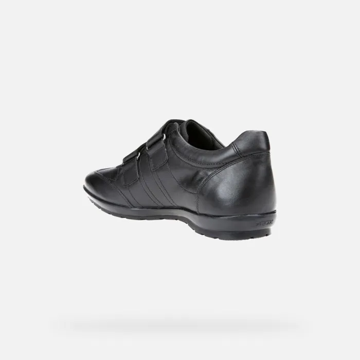 Man Geox Casual Shoes UOMO SYMBOL D Leather Shoes Black Man Geox Black