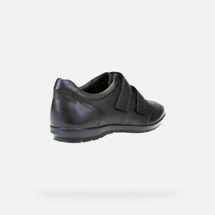 Man Geox Casual Shoes UOMO SYMBOL D Leather Shoes Black Man Geox Black